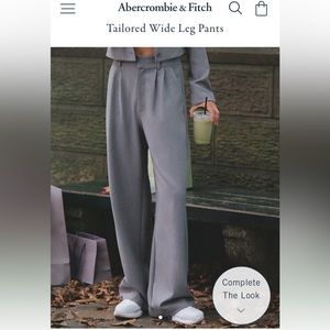abercrombie wide leg trousers